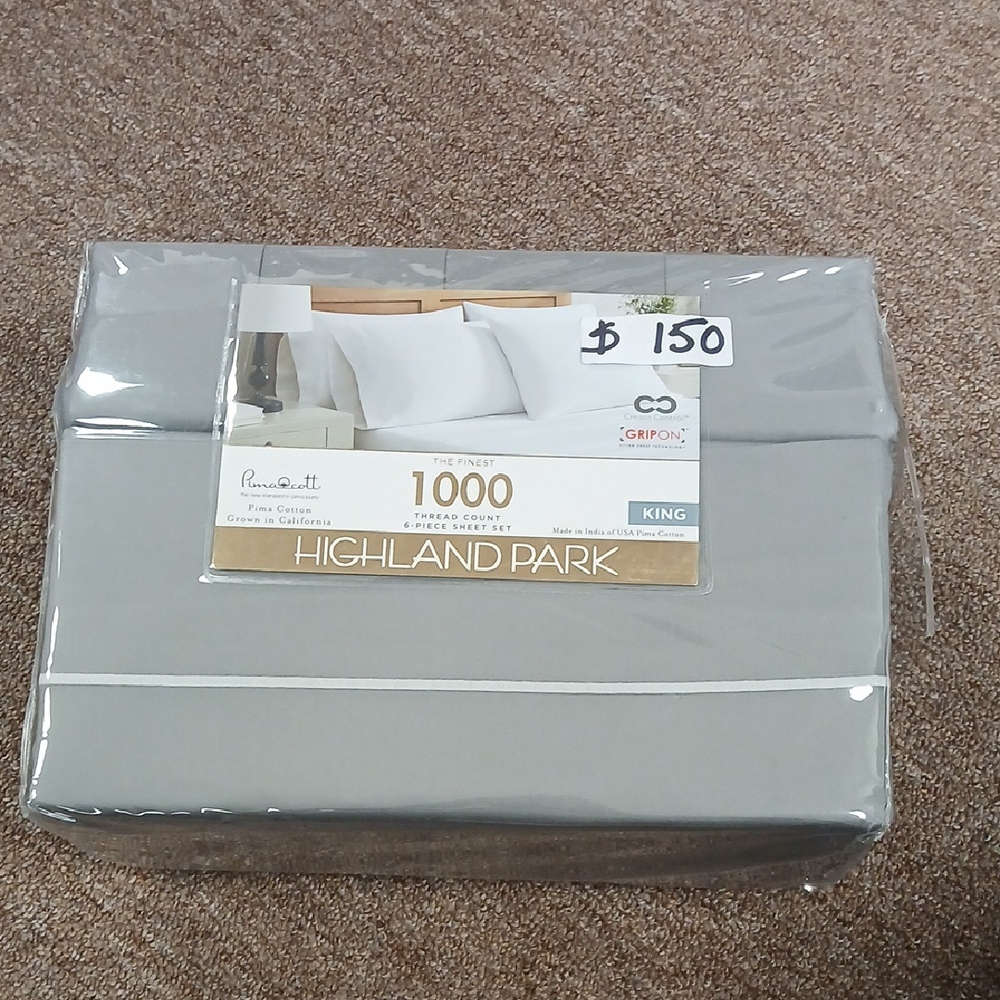 Highland Park King Sheet Set - Silver